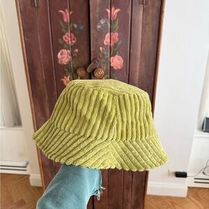Yellow /Green Corduroy Bucket Hat